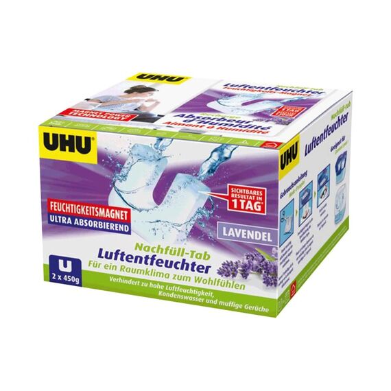 UHU Luftentfeuchter Lavendel Ersatz 2x450g