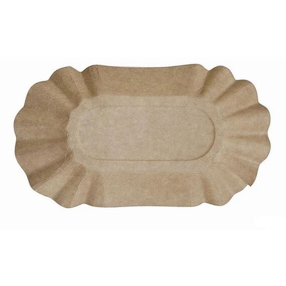 Webstar Pommes-Frites-Schale braun 250 Stk mit Fettbarriere, 105 x 175 x 30 mm
