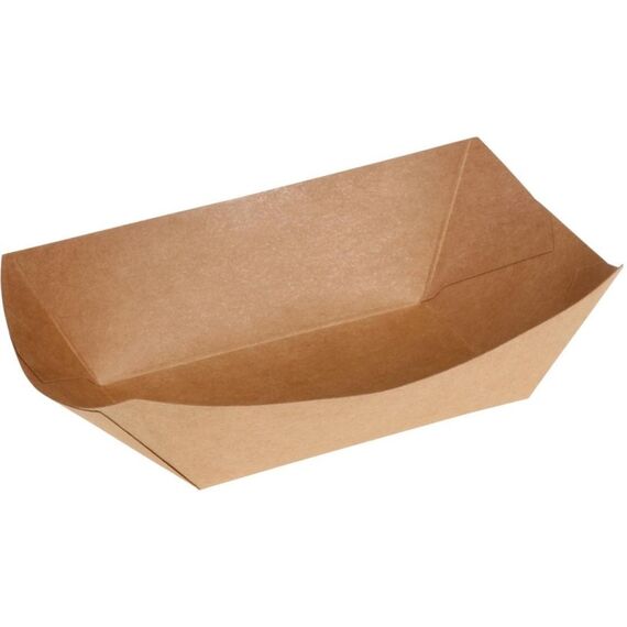 belesse Schale Boot Kraft/PE 300ml 250 Stk, braun, 100x60x41mm