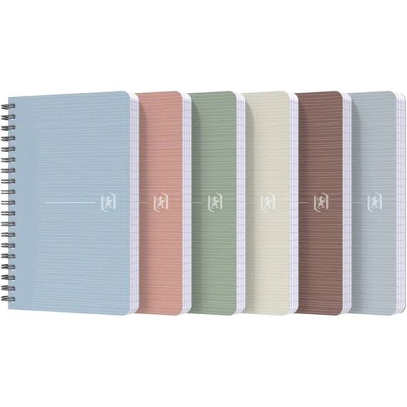 Elba Oxford Spiralheft My Rec'Up assortiert 90g/qm, 9x14cm, 90 Seiten, kariert 5mm
