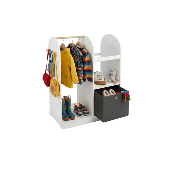 relaxdays Kindergarderobe mit Stoffbox H x B x T: ca. 108 x 97 x 35 cm