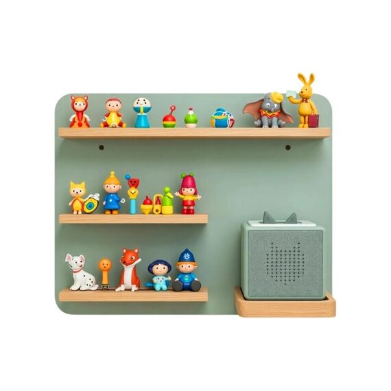 relaxdays Kinderregal Toniebox Wand Grün