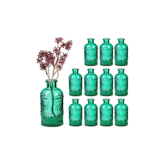relaxdays, Vase 12er Set, Grün 12er Set, Grün