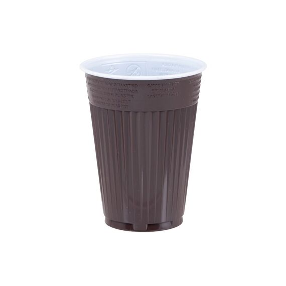 Elco Automatenbecher 1.8dl 100 Stk, braun-weiss, PS / Polystyrol