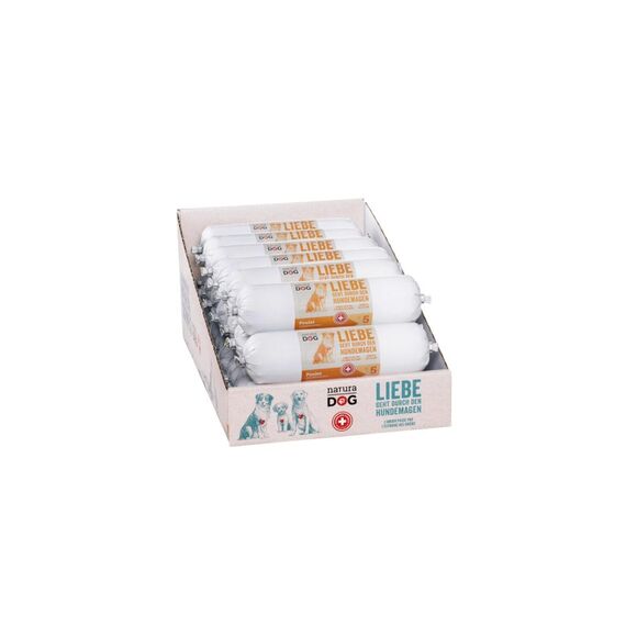 naturaPET naturaDog Nassfutter Poulet mit Gemüse Brocken Multipack, 20 x 400 g