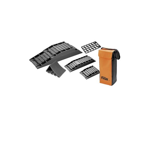 froli Auffahrkeil Set 9-teilig schwarz, 9-teiliges Set, inkl. Tasche