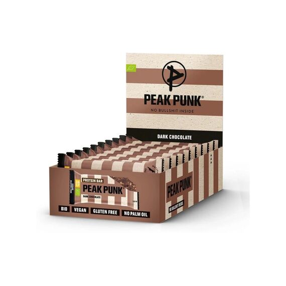 Peak Punk Bio Protein Bar Dark Chocolate, 12x55g
