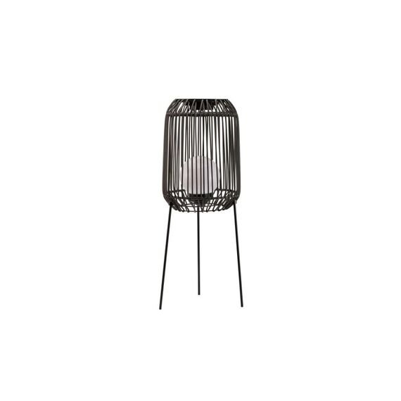 Pauleen Solarstehleuchte Sunshine Coziness Outdoor, Schwarz,Grau Polyrattan,Met