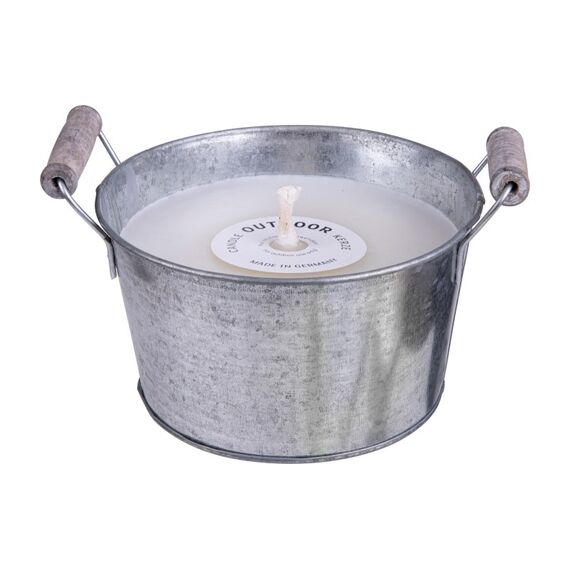 Wenzel Outdoorkerze Zinkschale 15x8.5 cm (DxH), Brenndauer 30h