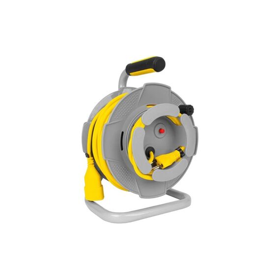STEFFEN Haspel Kunststoff Kabelrolle T12/T13Td 3x1mm² 18.5m+1.5m gr/gb