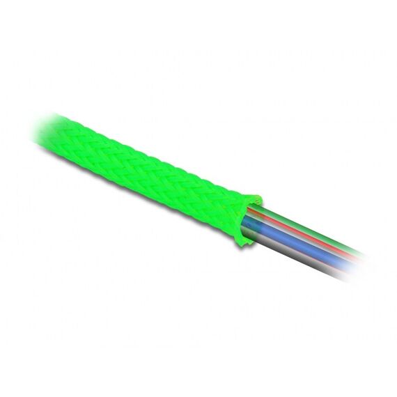 DeLOCK Geflechtschlauch dehnbar 2 m x 25 mm grün, 2 image
