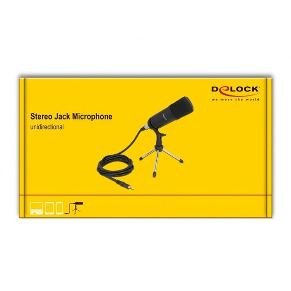 DeLOCK Professionelles Computer Podcasting Mikrofon mit XLR Anschluss und 3 Pin Klinkenstecker + Adapterkabel für Smartphone und Tablet, 3 image