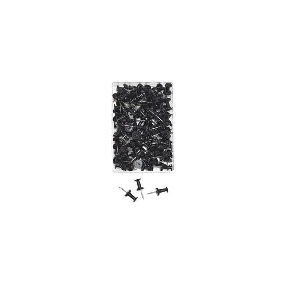 WEDO Pinnadel Diaboloform schwarz 100 Stk. Dose