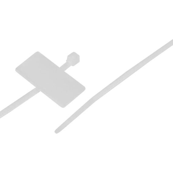 Steffen Kabelbinder flachem Beschriftungsfeld ws natur 200mm x 2.5mm 50 Stück