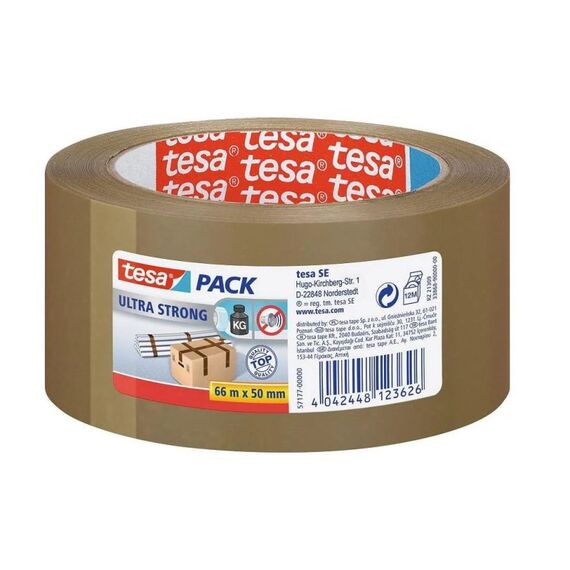 Tesa Paketklebeband - Set 6x Ultra Strong braun je 66 m