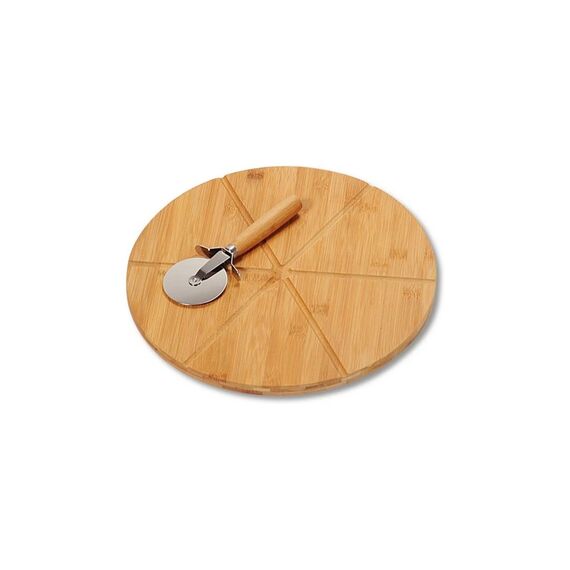 Kesper Pizzaschneidebrett Bambus, Ø 32 cm, Stärke: 1,5 cm