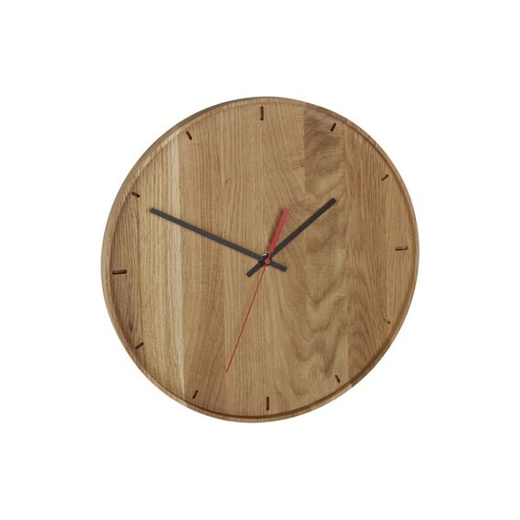 TFA-Dostmann TFA Analoge Wanduhr aus Eichenholz Braun