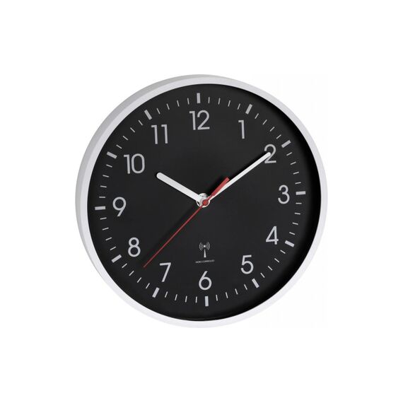 TFA-Dostmann TFA Analoge Funk-Wanduhr Schwarz
