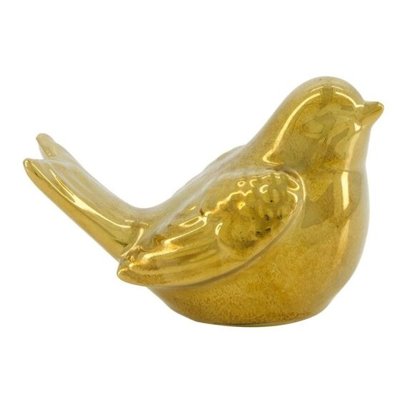 Chalet Keramikvogel Vivy 12.5x6.5x8cm gold