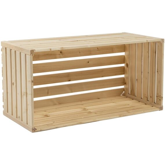 Holz Zollhaus A 1/1 CH-Holzharasse, Natur 35 x 70 x 32 cm, Fichte/Tanne/Buche