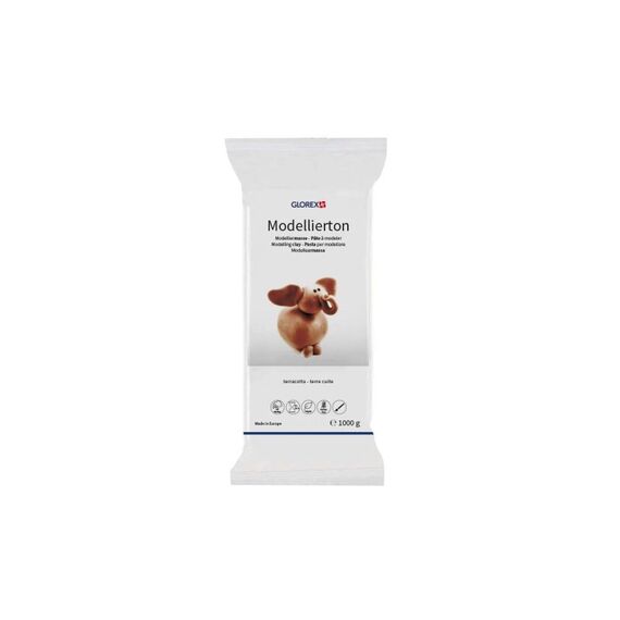 Glorex Modellierton teracotta 1000g, lufthärtend