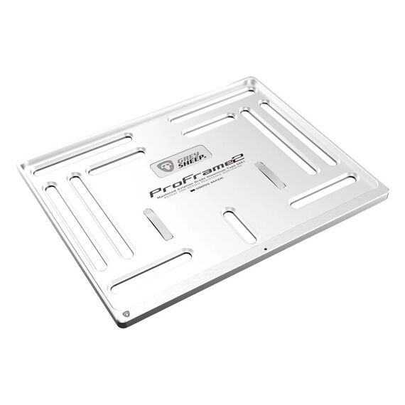 ProFrame2, Moto Nummernrahmen Phantom Silver, 18x14 cm