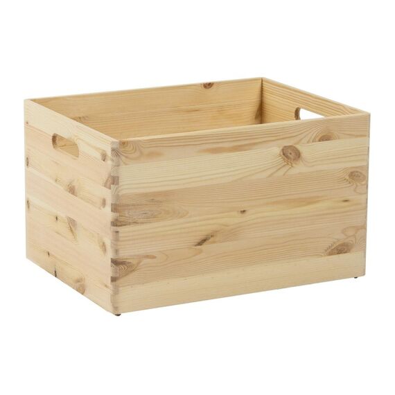 Holz Zollhaus Aufbewahrungskiste Kiefer 30 x 23 x 40 cm, Braun