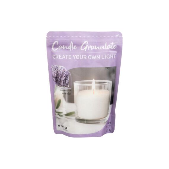 Wenzel Wachs-Granulat Lavender mit Duft, 400g inkl. 4 Dochte