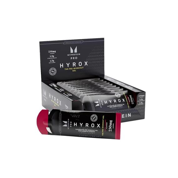 MyProtein Hyrox The Pre-Workout Gel Sour Cherry, Packung 12 Stk.