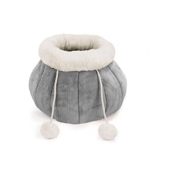 Record Korb Pompon 35x35x23cm, grau
