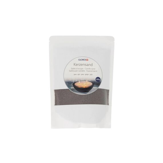 Glorex Kerzensand Grosspackung 400 g, grau