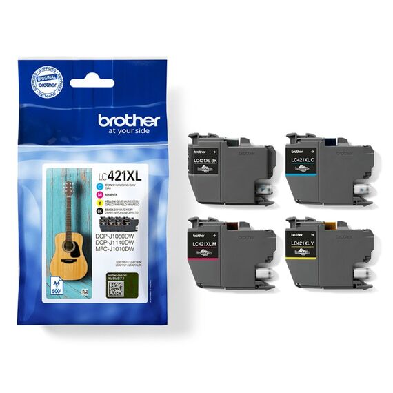 Brother LC-421XLVAL PagePack 4 Stück(e) Original Hohe (XL-) Ausbeute Schwarz, Cyan, Magenta, Gelb, 2 image