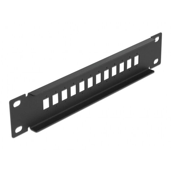 DeLOCK 10″ LWL Patchpanel 12 Port für SC Simplex / LC Duplex 1 HE schwarz