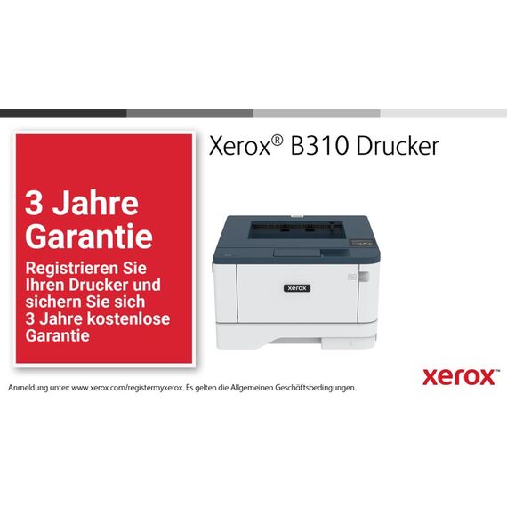 Xerox B310 A4 40 Seiten/Min. Wireless-Duplexdrucker PS3 PCL5e/6 2 Behälter Gesamt 350 Blatt, 10 image