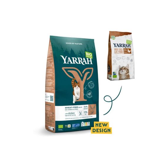 Yarrah BIO Trockenfutter GF Huhn & Fisch grainfree, 2x 2.4kg