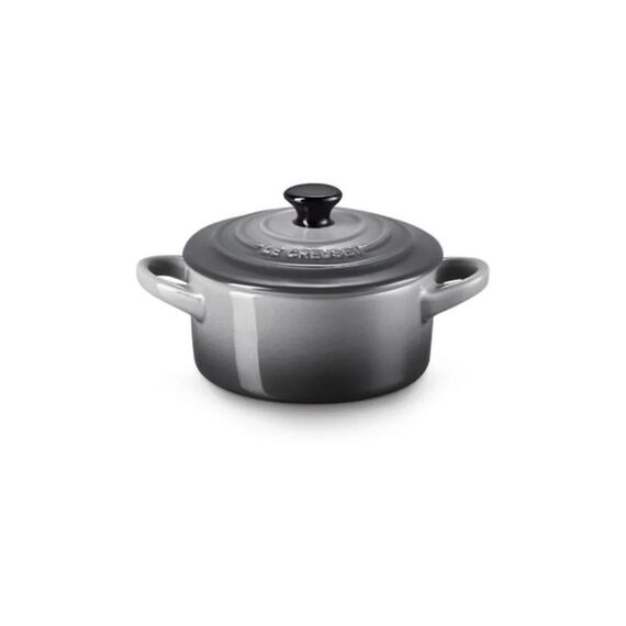 Le Creuset Auflaufform Mini Cocotte Rund, Dunkelgrau