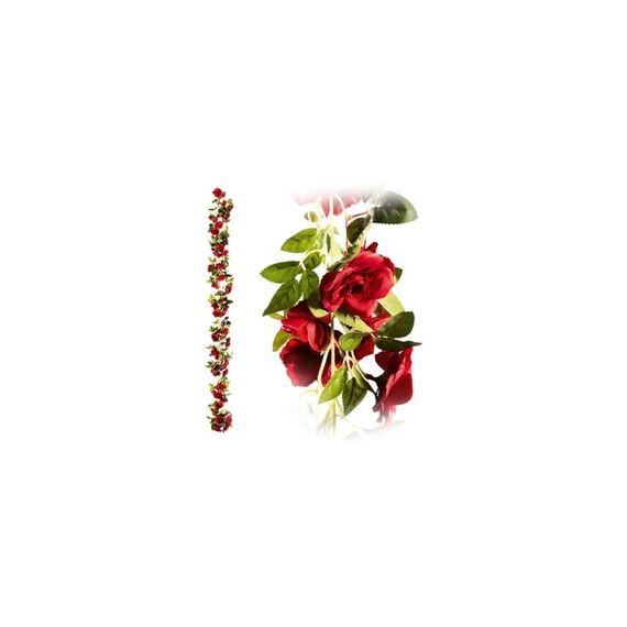 Dekomat AG Dekomat Rosengirlande rot, mit 60 Rosen Länge 170 cm, D: 7cm