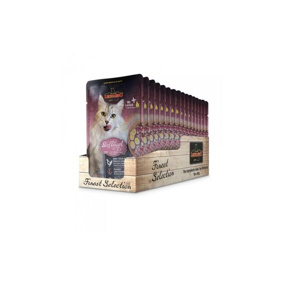 Leonardo Cat Food Nassfutter Geflügel & Ei, 16 x 85 g
