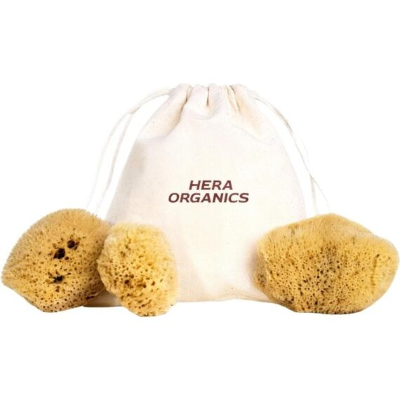 HERA Organics Menstruationsschwamm, Gr. L 3er Set, Naturschwamm, Zero Waste