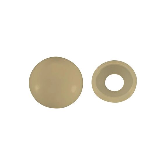 FTM Krafter Abdeckkappen 2-teilig 15x 5 mm Kunststoff beige 8 ST