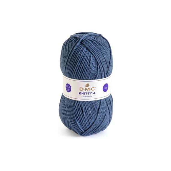 DMC Wolle Knitty 4 Mini, kobaltblau 50 g, 140 m, 100 % PAN
