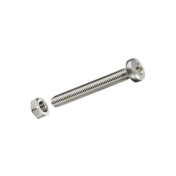 FTM Krafter Gewindeschrauben Liko mit Muttern M 4x 16 mm DIN 7985 A2 Edelstahl rf 8 ST
