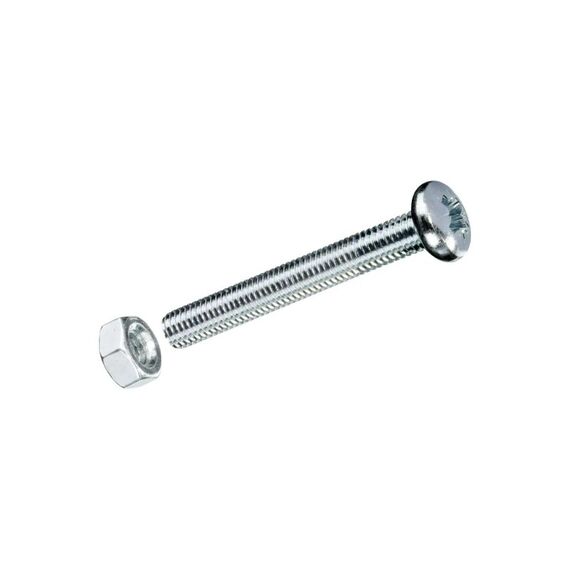 FTM Krafter Gewindeschrauben Liko mit Muttern M 3x 20 mm DIN 7985 Stahl blau vz 12 ST