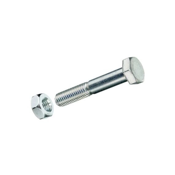 FTM Krafter Sechskantschrauben mit Muttern M 8x 50 mm DIN 931 Stahl blau vz 2 ST