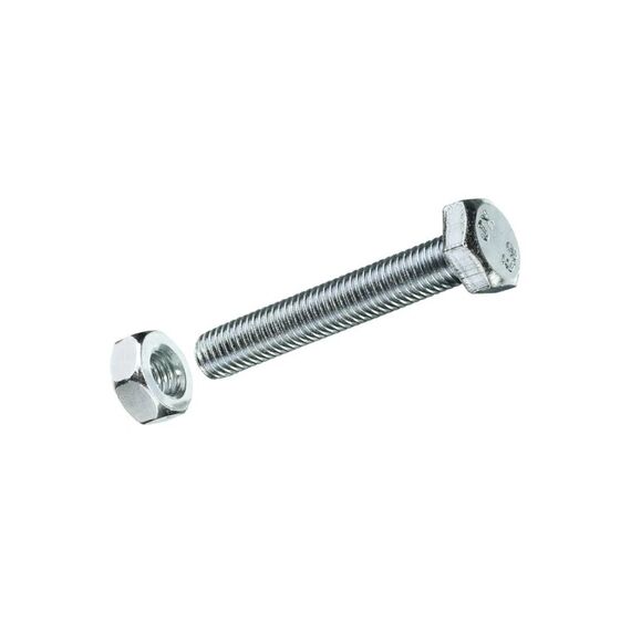 FTM Krafter Sechskantschrauben mit Muttern M 6x 30 mm DIN 933 Stahl blau vz 6 ST