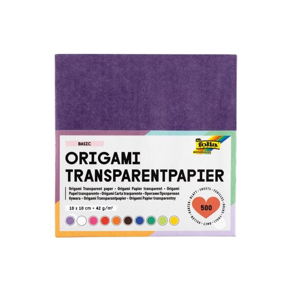 Folia Transparentpapier-Faltblätter 10 x 10 cm 42 g/m2 500 Blatt