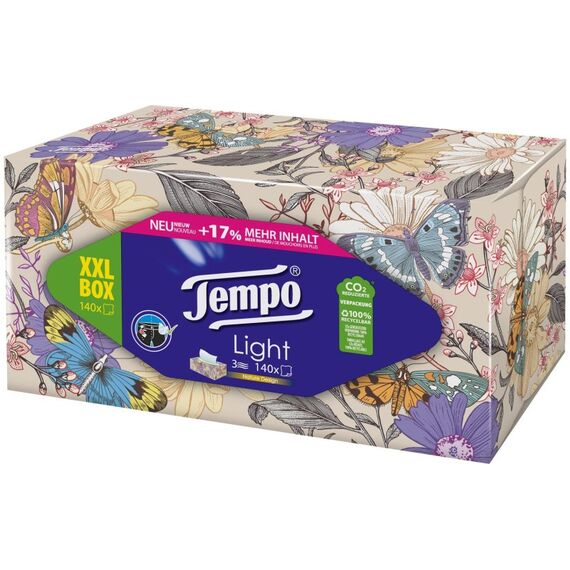 Tempo XXL Light Box 140 Tücher 3-lagig