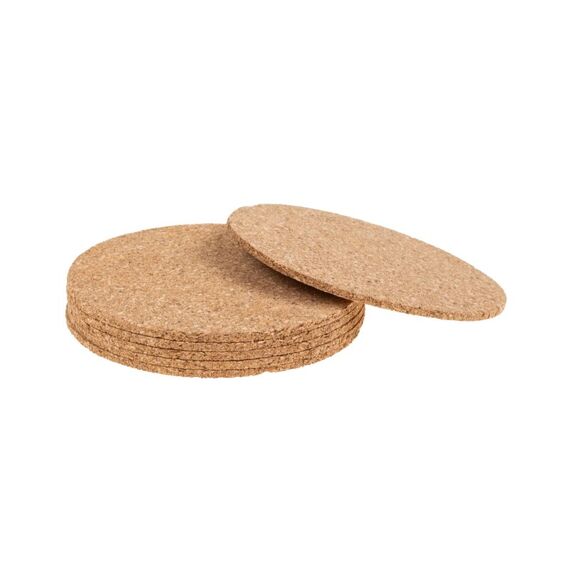 Furber. FURBER Glasuntersetzer Rund 6er Set Kork, 100x3mm