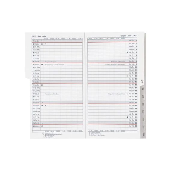 Biella Ersatzinhalt Planer2027  Luzern 8.7x15.3cm, 1 M/2S