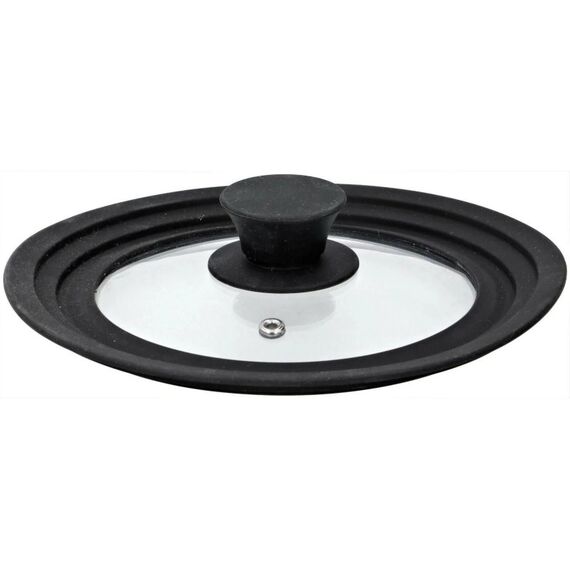 Alpina Glasdeckel für Töpfe und Pfannen 20 cm Durchmesser, Glas, Silikon